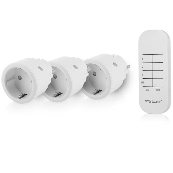 Set de Enchufes Inalámbricos Smartwares SH4-99578/ Blancos