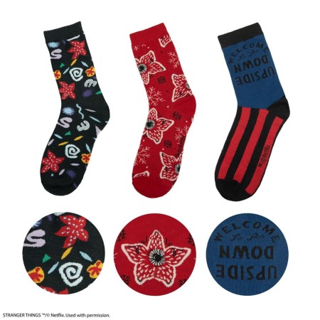 Pack 3 pares de calcetines cinereplicas stranger things