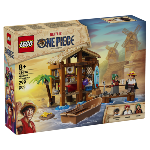Lego one piece netflix cabaña del pueblo molino