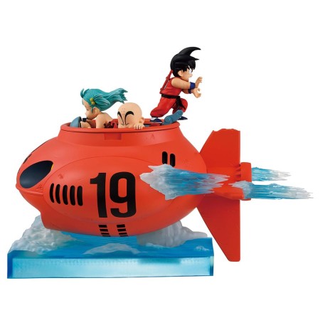 Figura ichibansho dragon ball son goku & bulma & krillin (vs red ribbon army) 16cm
