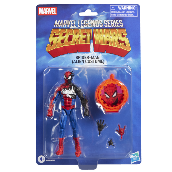 Figura hasbro marvel legends series secret wars spider - man (alien costume)
