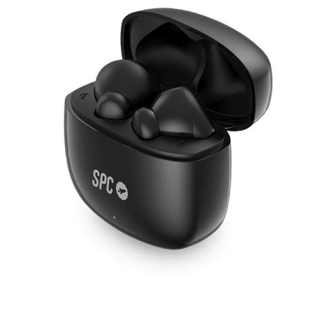 Auriculares Bluetooth SPC Zion 2 Play con estuche de carga/ Autonomía 7h/ Stick Corto 30mm/ Negros