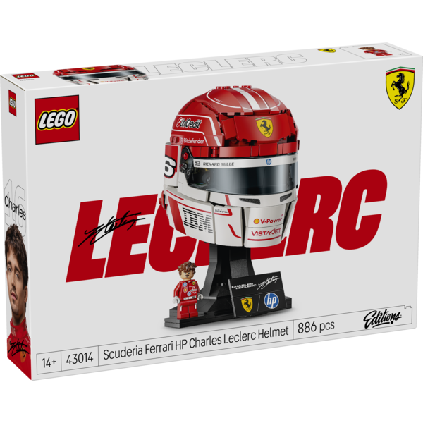 Lego scuderia ferrari hp casco de charles leclerc