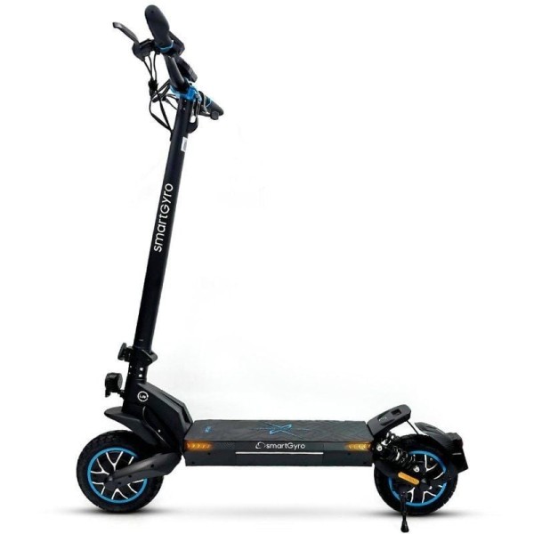 Patinete Eléctrico SmartGyro CrossOver Dual Max Certificado/ Motor 1000W/ Ruedas 10"/ 25km/h/ Autonomía 60km/ Negro