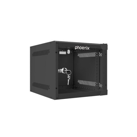 Armario rack phoenix 4u 280x310x247 mural 10'' hasta 20 kg negro