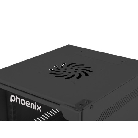 Armario rack phoenix 4u 280x310x247 mural 10'' hasta 20 kg negro
