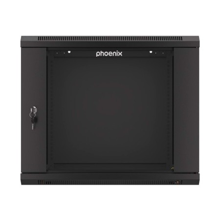 Armario rack phoenix 9u 600x450x501 auto - ensamblado 19'' hasta 60 kg negro