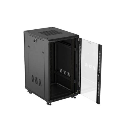 Armario rack phoenix 22u 600x800 de pie servidor 19'' hasta 1000 kg negro