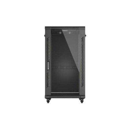Armario rack phoenix 22u 600x800 de pie servidor 19'' hasta 1000 kg negro