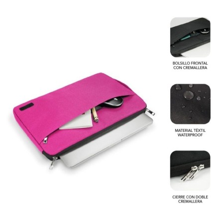 Funda Subblim Urban Laptop Sleeve para Portátiles hasta 14"/ Rosa