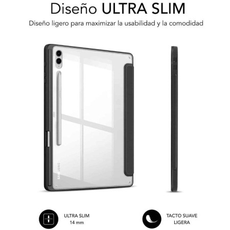 Funda Subblim Clear Shock para Tablet Samsung S9+/ FE 12.4"/ Negra