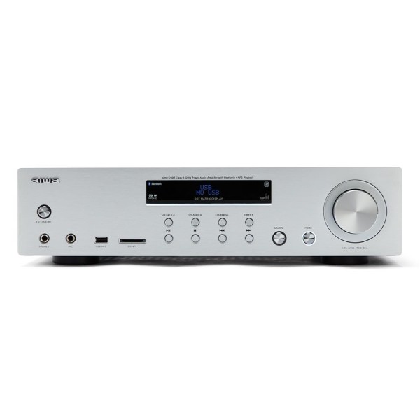 Amplificador estereo aiwa amu - 120bt 120w silver
