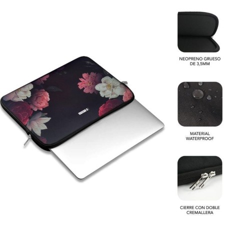 Funda Subblim Trendy Sleeve Neo Flowers para Portátiles hasta 14"