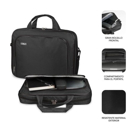 Maletín Subblim Oxford para Portátiles hasta 12.5"/ Negro