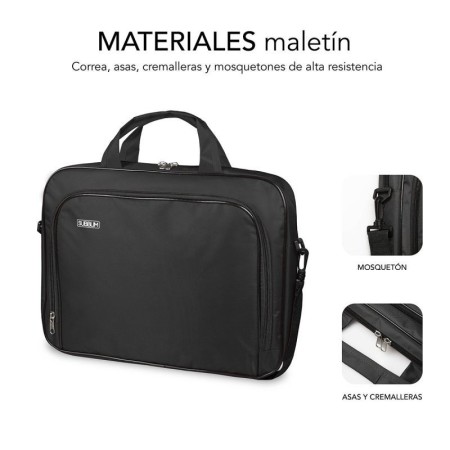 Maletín Subblim Oxford para Portátiles hasta 12.5"/ Negro