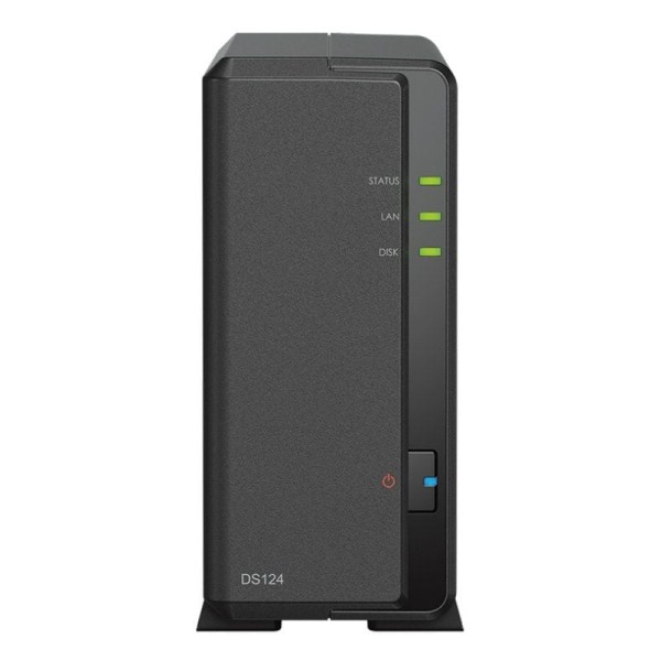 NAS Synology Diskstation DS124/ 1 Bahía 3.5"- 2.5"/ 1GB DDR4/ Formato Torre