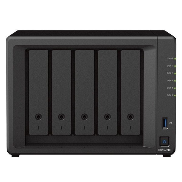 NAS Synology Diskstation DS1522+/ 5 Bahía 3.5"- 2.5"/ 8GB DDR4/ Formato Torre