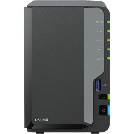 NAS Synology Diskstation DS224+/ 2 Bahías 3.5"- 2.5"/ 2GB DDR4/ Formato Torre