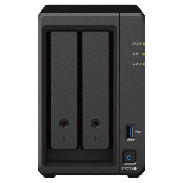 NAS Synology Diskstation DS723+/ 2 Bahías 3.5"- 2.5"/ 2GB DDR4/ Formato Torre