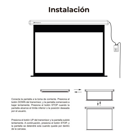 Phoenix -  pantalla electrica videoproyector pared y techo 169´´ ratio 1:1 4:3 16:9 3m x 3m