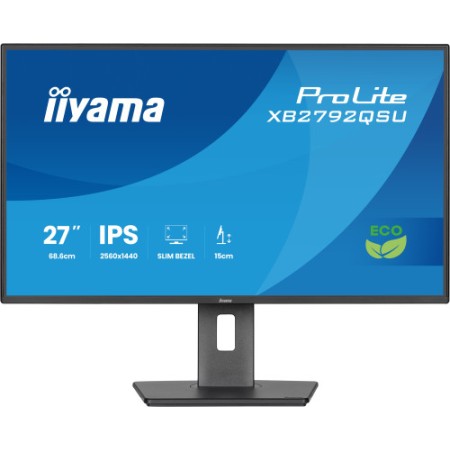 MONITOR IIYAMA 27 PULGADAS RESOLUCIÓN WQHD (2560X1440), PANEL IPS, 5 MS, 70 HZ, BRILLO 350, CONTRASTE 1000:1, HDMI, DISPLAYPORT,