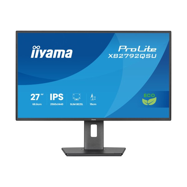 MONITOR IIYAMA 27 PULGADAS RESOLUCIÓN WQHD (2560X1440), PANEL IPS, 5 MS, 70 HZ, BRILLO 350, CONTRASTE 1000:1, HDMI, DISPLAYPORT,