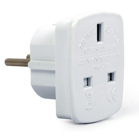 Gembird A-AC-UKEU-001 adaptador de enchufe eléctrico Tipo G (RU) Tipo F Blanco