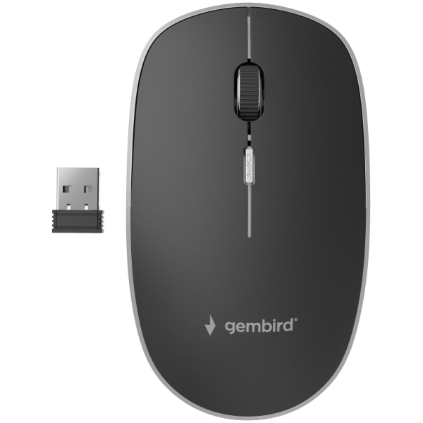 Gembird MUSW-4B-01 ratón Oficina Ambidextro RF inalámbrico Óptico 1600 DPI