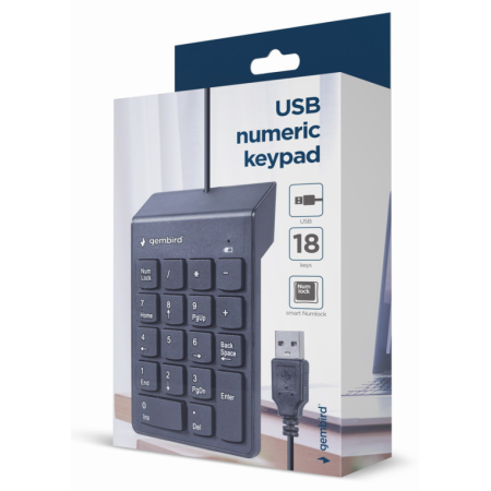 Gembird KPD-U-03 teclado numérico Portátil/PC USB Negro