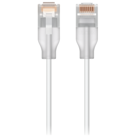Ubiquiti UACC-Cable-Patch-EL-2M-W cable de red Translúcido, Blanco Cat6 Alrededor