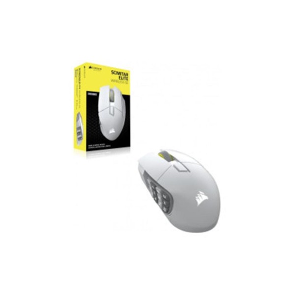 Raton inalambrico gaming corsair scimitar elite blanco