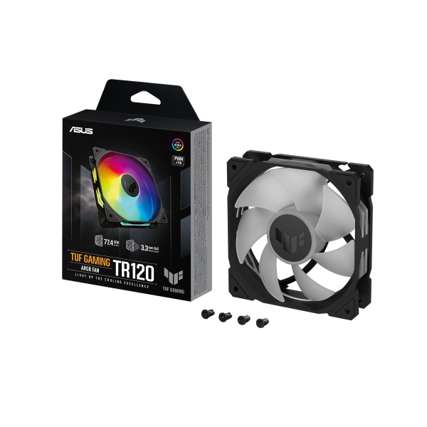 ASUS TUF Gaming TR120 ARGB Fan - Single Pack Carcasa del ordenador Ventilador 12 cm Negro
