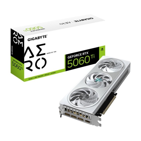 Tarjeta grafica gigabyte rtx 5060 ti aero oc 16gb gddr7 - 3x dp - 1x hdmi pci express 5.0