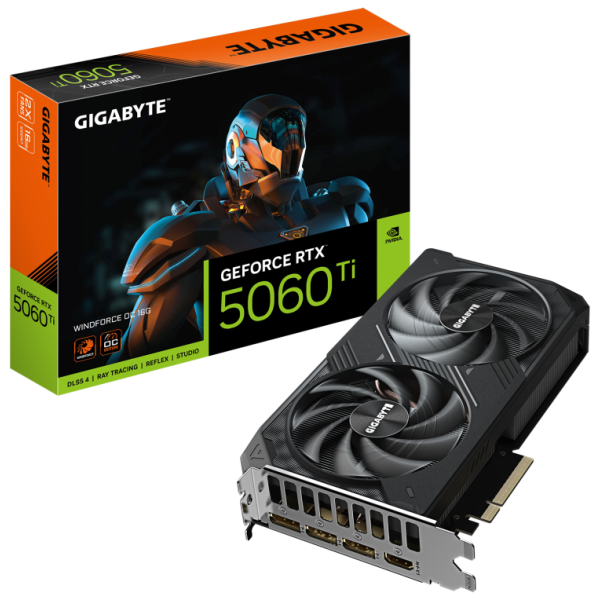 GIGABYTE GeForce RTX 5060 Ti WINDFORCE OC 16G Tarjeta Gráfica