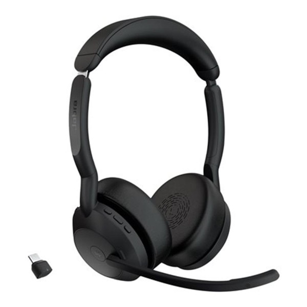 Auriculares jabra evolve2 55 ms stereo inalambrico negro