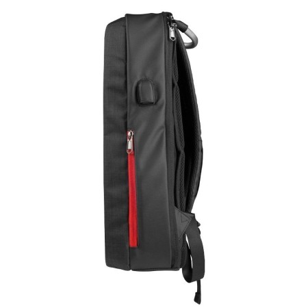 Mochila Mars Gaming MB2 para Portátil hasta 17"/ Puerto USB/ Antirrobo/ Impermeable