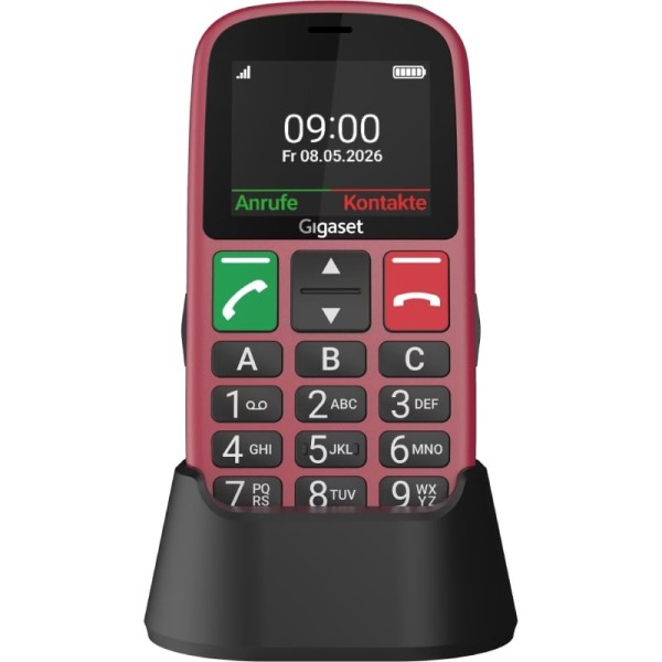 Teléfono Móvil Gigaset GL30 para Personas Mayores/ 4G/ Rojo