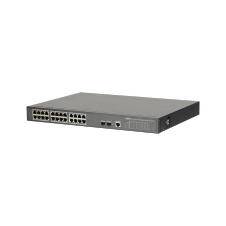 DH-PFS4226-24GT-360: DAHUA SWITCH GIGABIT POE GESTIONABLE L2, 26 PUERTOS, 24 RJ45 10/100/1000M POE + 2 PUERTOS UPLINK, 360W, POE