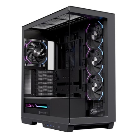 Caja ordenador gaming einarex z1k rgb atx cristal templado negra