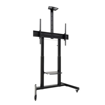 TooQ “AQUILES” Soporte de Suelo con Ruedas con Regulación de Altura para Pantallas 60″-100″, Negro