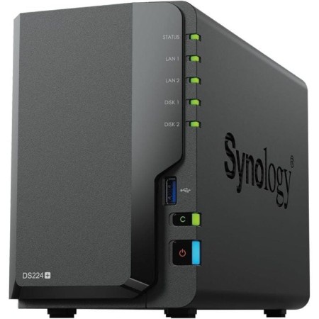 NAS Synology Diskstation DS224+/ 2 Bahías 3.5″- 2.5″/ 2GB DDR4/ Formato Torre