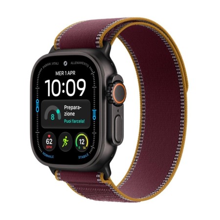Smartwatch apple watch u4 gps+cell 49mm black titanium case with burgundy trail loop s - m