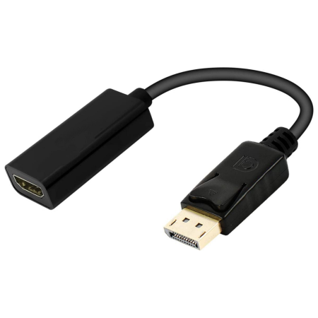 Ewent EC1456 adaptador de cable de vídeo 0,15 m DisplayPort HDMI tipo A (Estándar) Negro