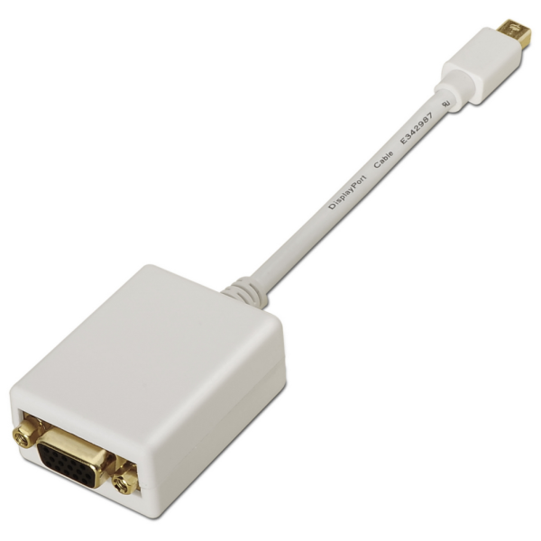 AISENS A125-0136 adaptador de cable de vídeo 0,15 m Mini DisplayPort VGA Blanco