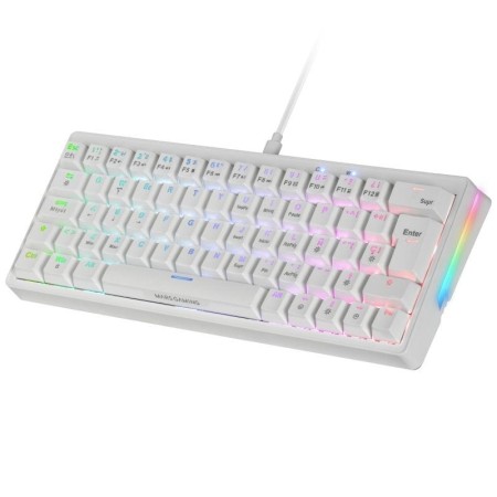 Teclado Gaming Mecánico Mars Gaming MKMINIPRO/ Switch Amarillo/ Blanco