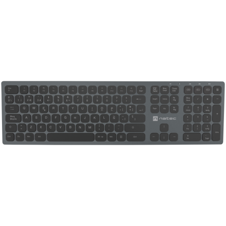 NATEC NKL-1830 teclado Universal RF Wireless + Bluetooth QWERTY Español Negro, Gris