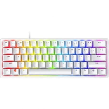 Teclado razer huntsman mini mercury red switch usb usa blanco