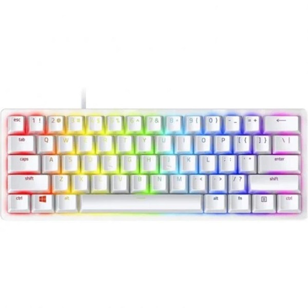 Teclado razer huntsman mini mercury red switch usb usa blanco