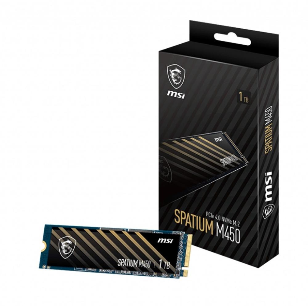 Disco duro interno solido ssd msi spatium m450 1tb m.2 nvme pcie4