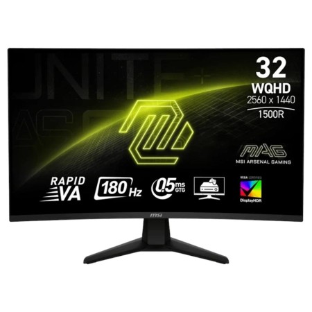 Monitor curvo gaming msi mag32cq6f 31.5 pulgadas wqhd 180hz
